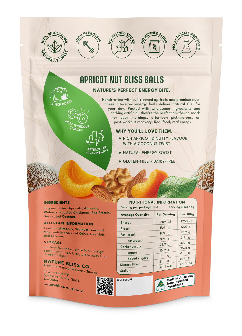 Apricot Nut Bliss Balls