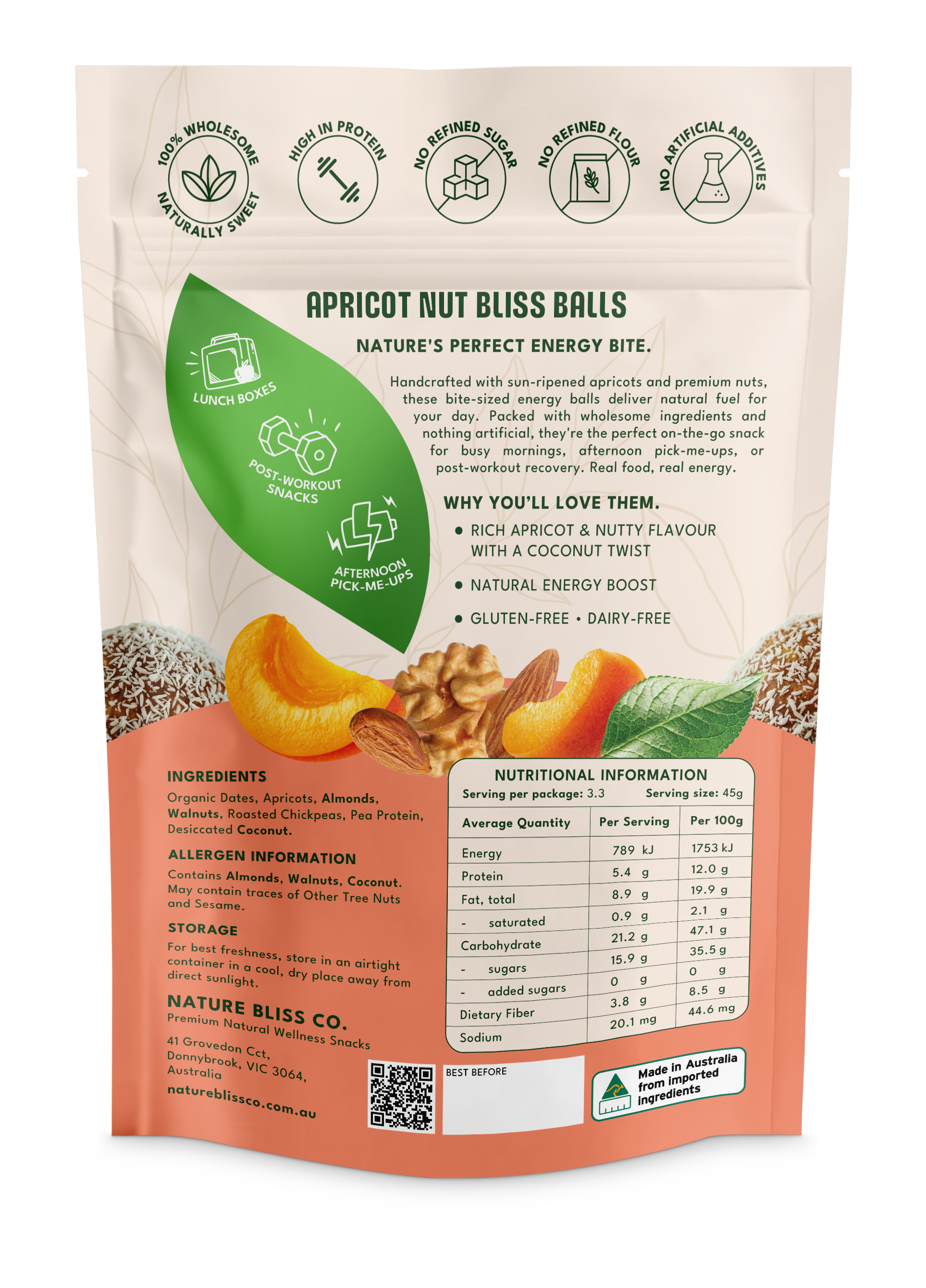 Apricot Nut Bliss Balls