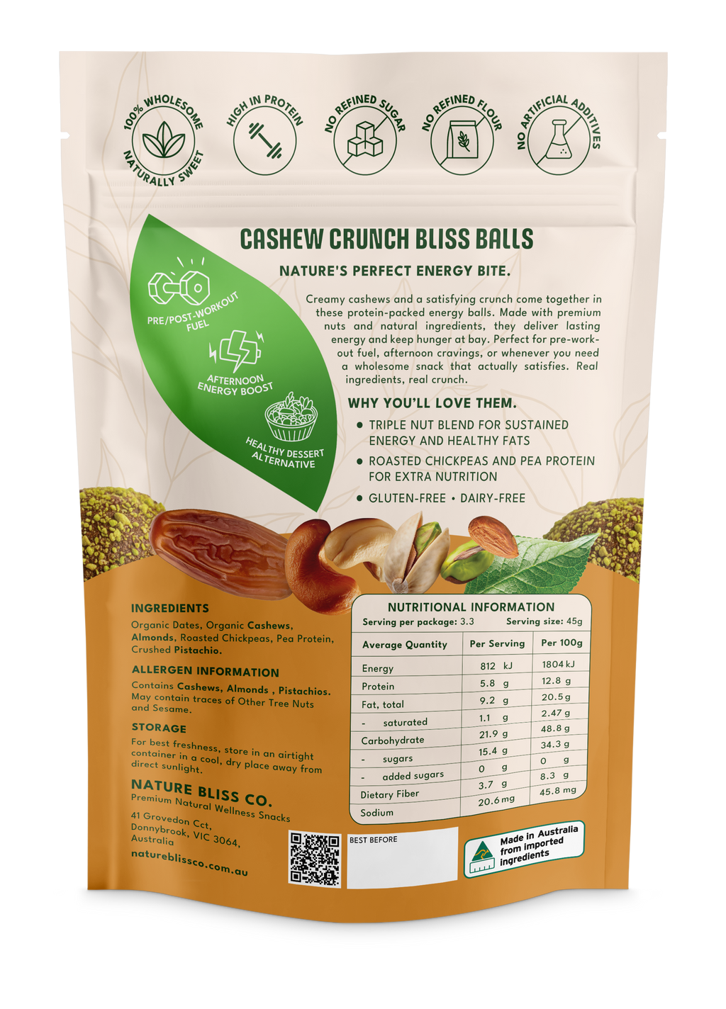 Cashew Crunch Bliss Balls