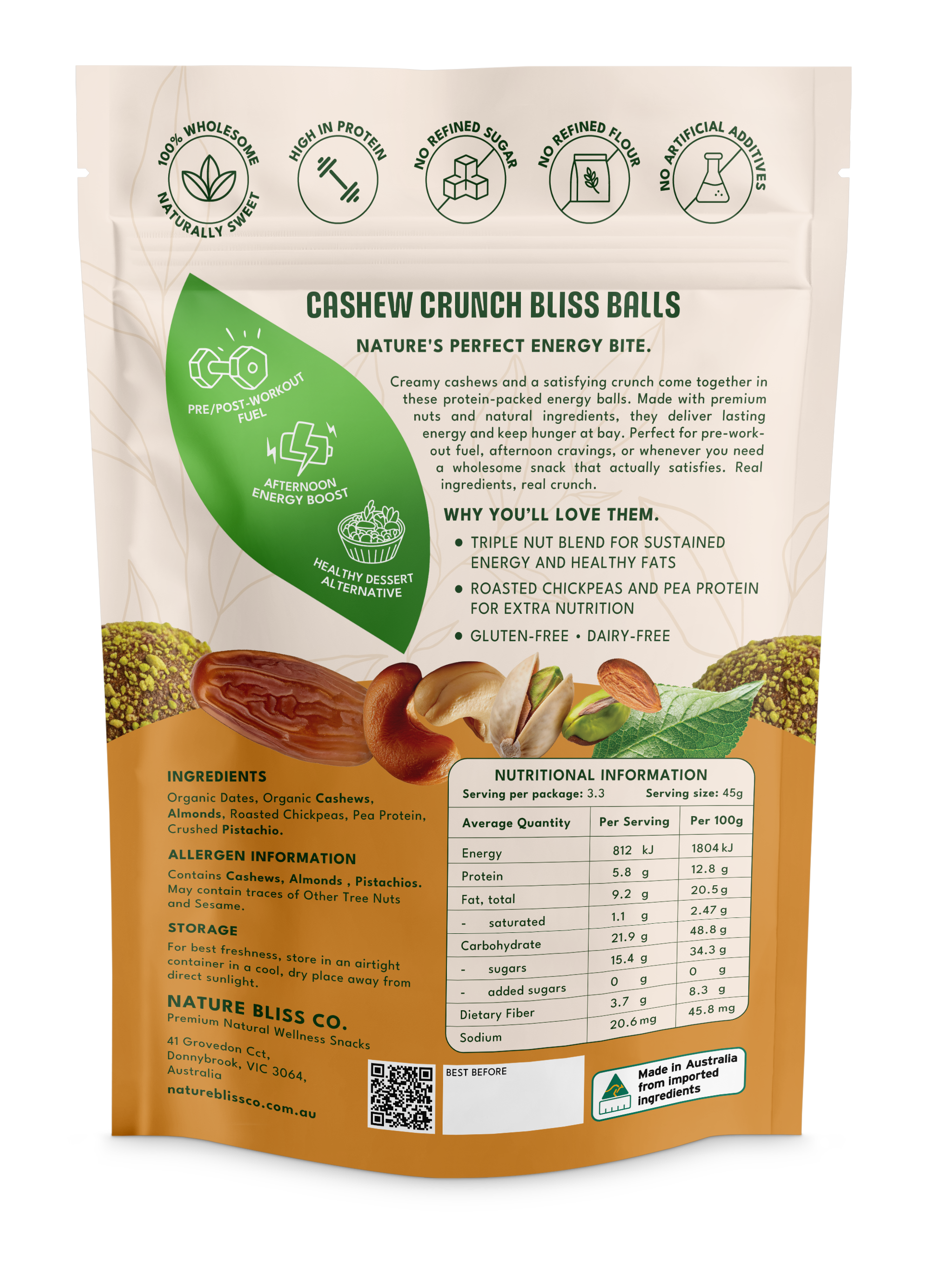 Cashew Crunch Bliss Balls