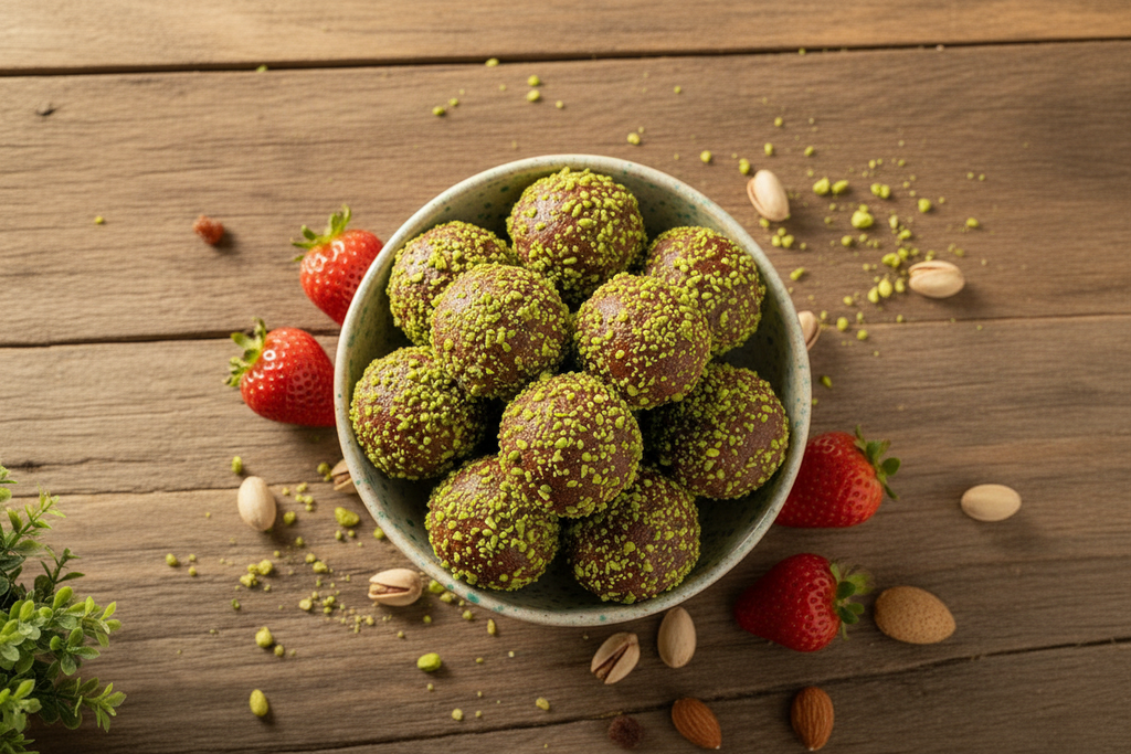 Berry Boost Bliss Balls Top View 300 DPI