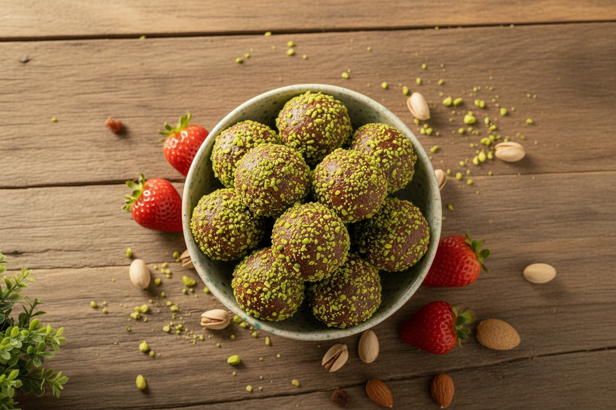 Berry Boost Bliss Balls Top View 300 DPI
