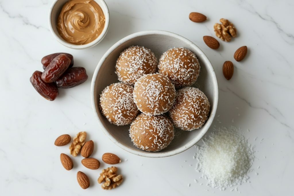 Peanut Butter Bliss Balls - Minimal Coconut