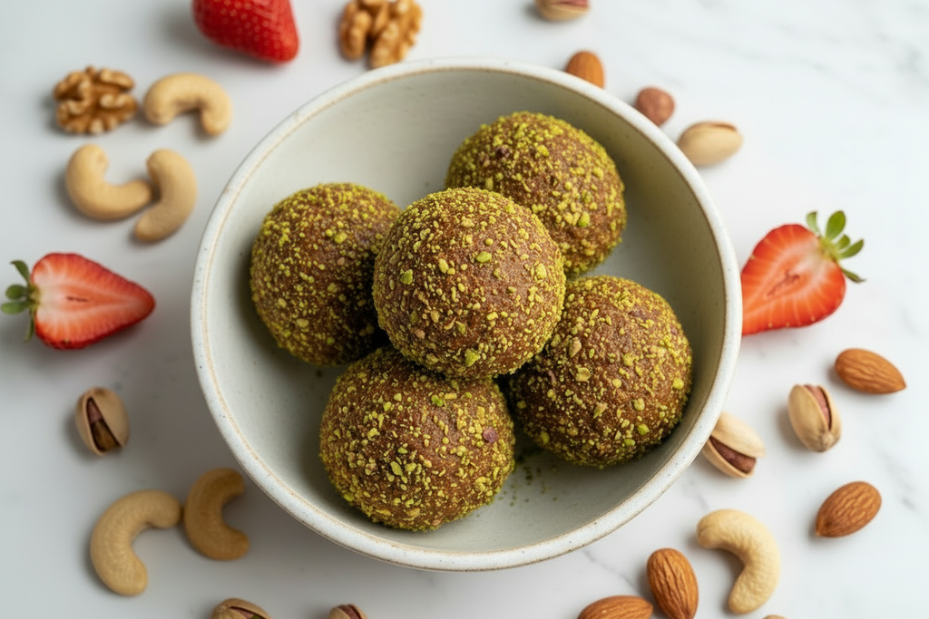 Pistachio Cashew Crunch Bliss Balls 300 DPI