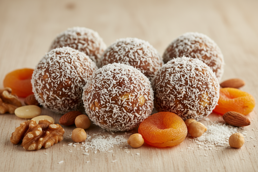 Walnut & Almond Bliss Balls - Rolled in Coconut